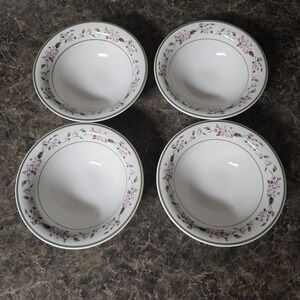 Martha Stewart MSE Hydrangea Cereal Bowls Set of 4 Discontinued‎